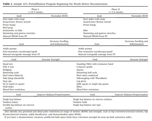 Sample Prehab Program